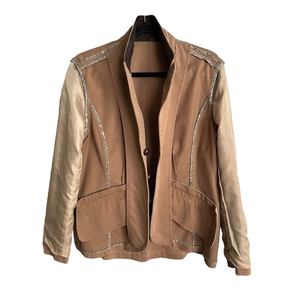 COLDWATER CREEK Western Camel Tan Cotton Stretch Blazer Jacket Equestrian 14 - Picture 10 of 13